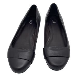 J. Jill Womens Crossover Band Leather Ballet Flats Size 7M Brown Slip On